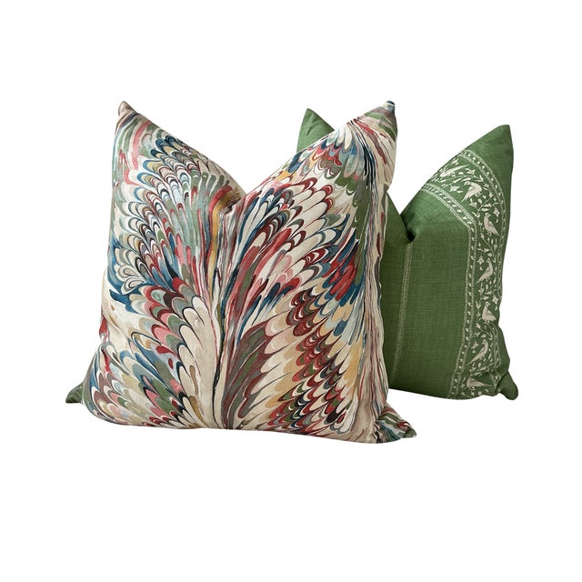 Not Yet Made - Made To Order Lee Jofa "Taplow"in Spice and Leaf Down-Filled 24" Pillow - Single For Sale - Image 5 of 5