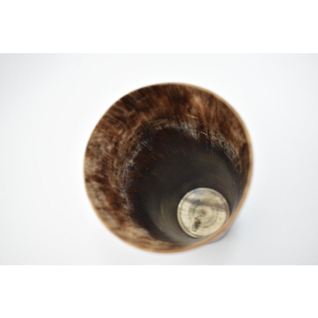 Mid 18th Century Mid 18th Century Horn Cup With Sterling Silver Placard For Sale - Image 5 of 10