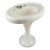 Reclaimed Art Deco Enameled Cast Iron Pedestal Sink For Sale