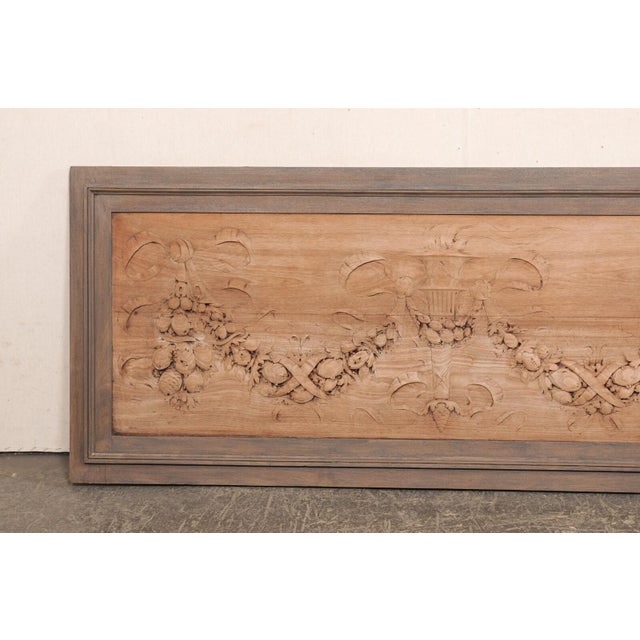 Wood 19th Century French 8+ Ft Long Neoclassical Wall Panel For Sale - Image 7 of 7