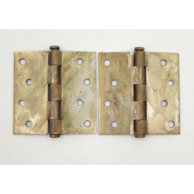 These door hinges are made of brass plated steel with flat tips, five knuckles, and a staggered hole pattern. Made by...