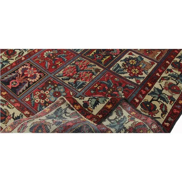 1940s 1940s Old Persian Bakhtiari Area Rug 4’3″ X 6’7″ - For Sale - Image 5 of 9