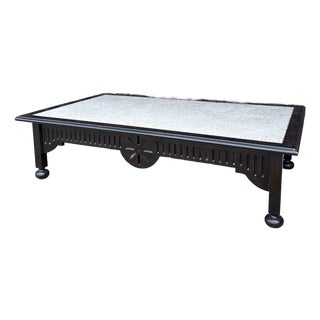 Large Mid-Century Modern Mosaic Tile Top Coffee Table, Designer Unknown For Sale