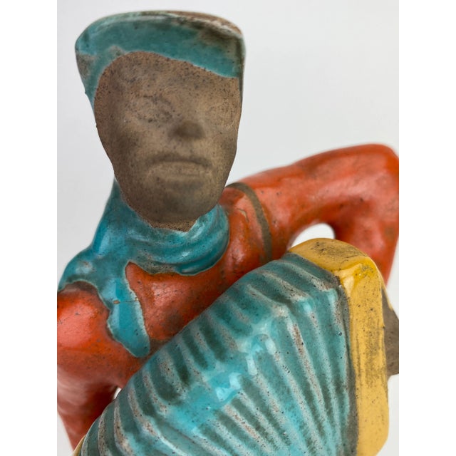 Ceramic 1930s Art Deco Figurine of Accordion Player by Etha Lempke For Sale - Image 7 of 13