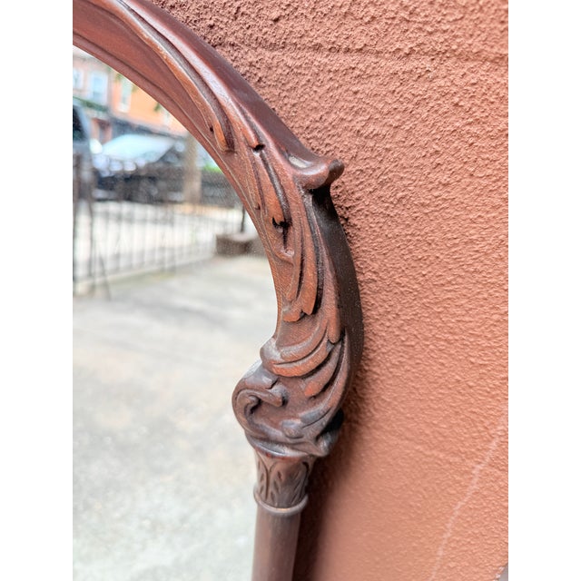 Early 20th Century Vintage French Rococo / Louis XV Style Vintage Carved Mahogany Wall Mirror For Sale - Image 5 of 10