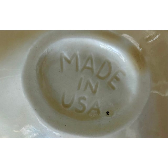 White Vintage Metlox California Pottery Shrimp Shell Serving Dish For Sale - Image 8 of 10