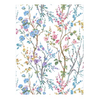 The House of Scalamandré Potpourri Wallpaper, Bluebell For Sale