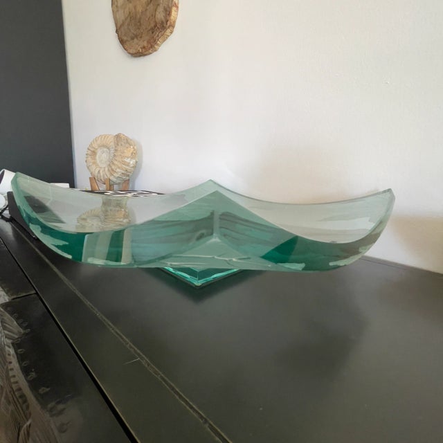 1990s 1990s Stephen Schlanser Signed Art Glass Bowl For Sale - Image 5 of 11