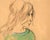 Portrait of a Woman in a Green Shirt -San Francisco Bay Area Figurative Movement by William Kirchner For Sale - Image 4 of 6