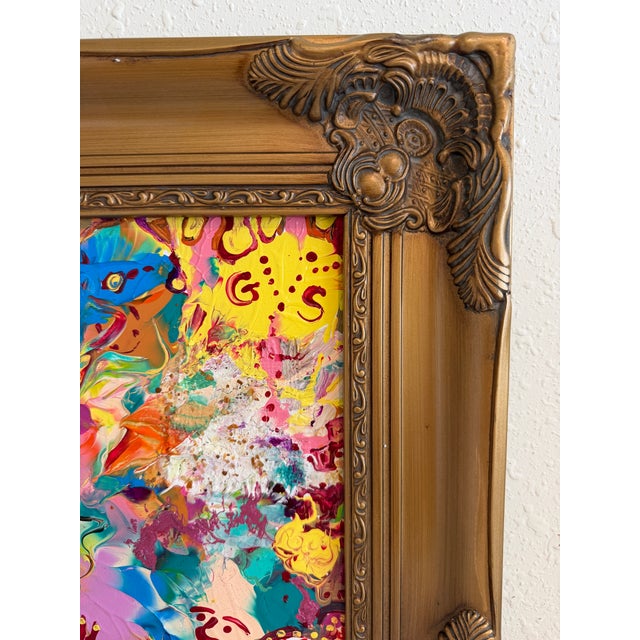 Serg Graff "Fabric of Joy" Abstract Painting Acrylic on Canvas Framed Art, Coa For Sale - Image 10 of 12