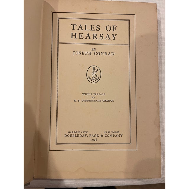 Victorian Embossed Linen Decor Joseph Conrad Complete Works 1926 Full S/ 26 Tall Ship For Sale - Image 3 of 10