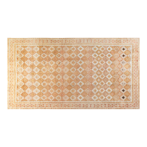 Authentic 1900 Indian Agra Orange Handmade Rug