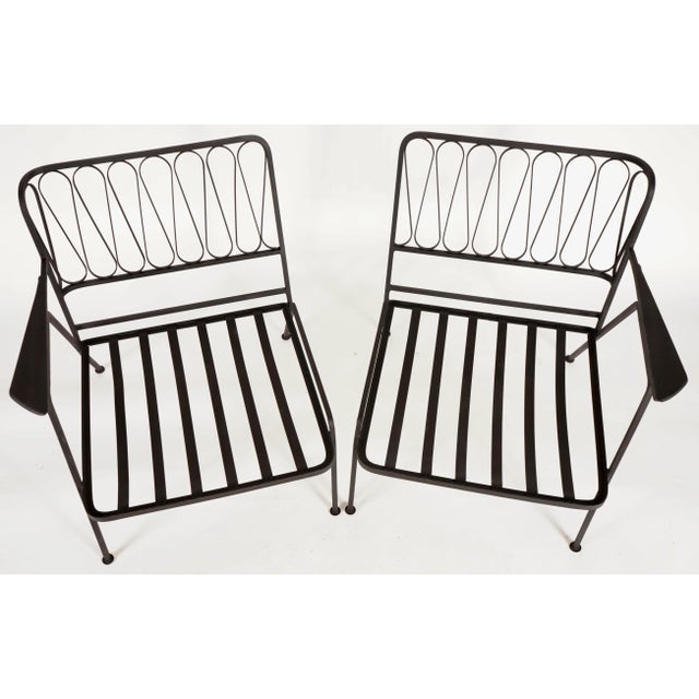 Vintage Maurizio Tempistini for Salterini "Ribbon" Arm Lounge Chairs -Set of 2 Unmarked For Sale - Image 9 of 13