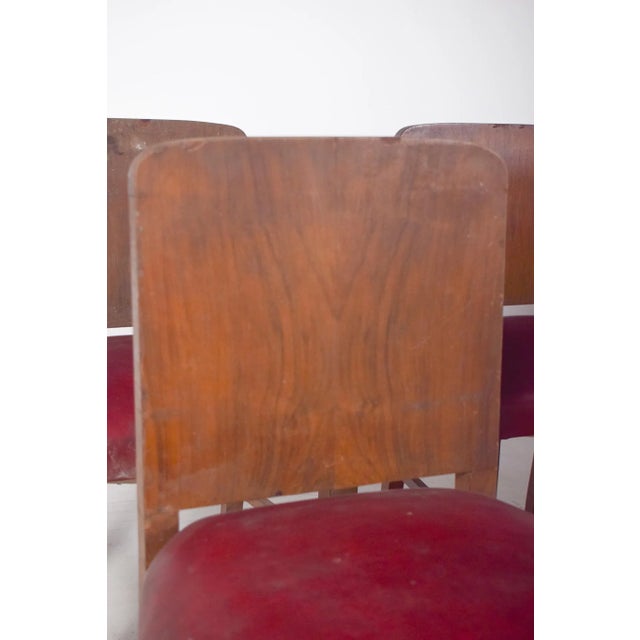 Portuguese Art Deco Style Dining Chairs, 1940s, Set of 8 For Sale - Image 6 of 11