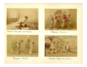 Portraits of Women and Children in Nagasaki - Albumen Print 1870/1890 1870/1890