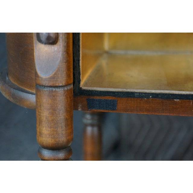 Antique Victorian Walnut Tobacco Humidor Cabinet Side Table Parlor Smoke Stand 26" For Sale - Image 18 of 18