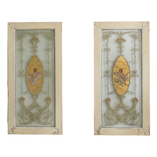 19th Century France Antique White Stained Glass Window For Sale
