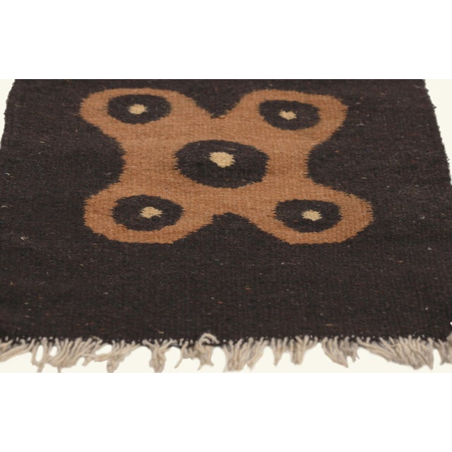 Vintage Mexican Zapotec Rug, 01'02 X 01'06 For Sale - Image 4 of 10