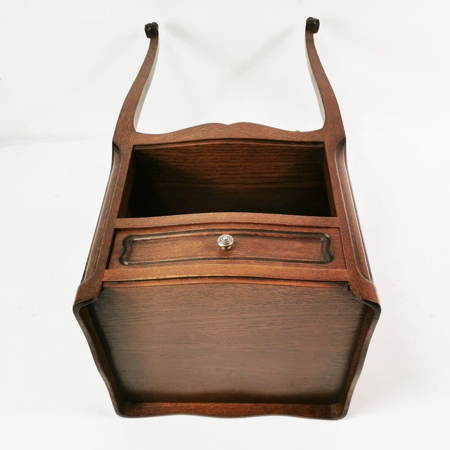 Brown Louis XV Style Cabinet with Drawer, France, 1950s For Sale - Image 8 of 16