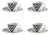 Alina Teacup & Saucer Set of 4 by Nina Magon For Sale