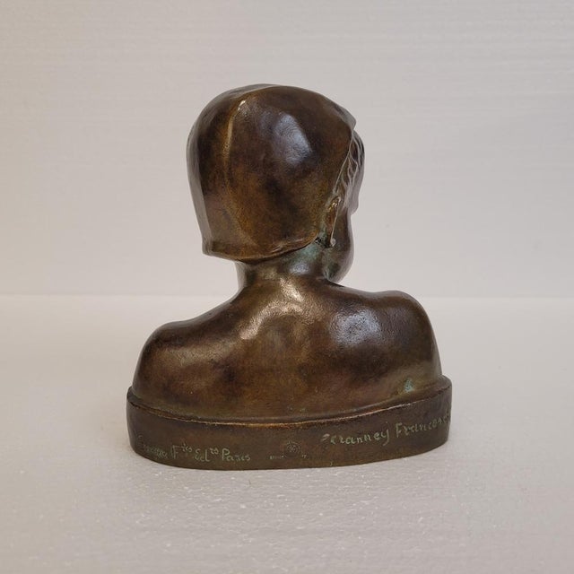 Marie-Anne Crannrey Franceschi, Bust of a Boy, Early 20th Century, Bronze For Sale - Image 14 of 18
