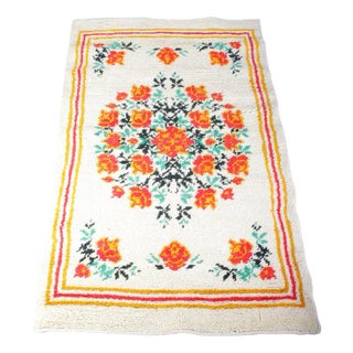 Mid-Century Czechoslovakian Wool Runner Rug, 1960s For Sale