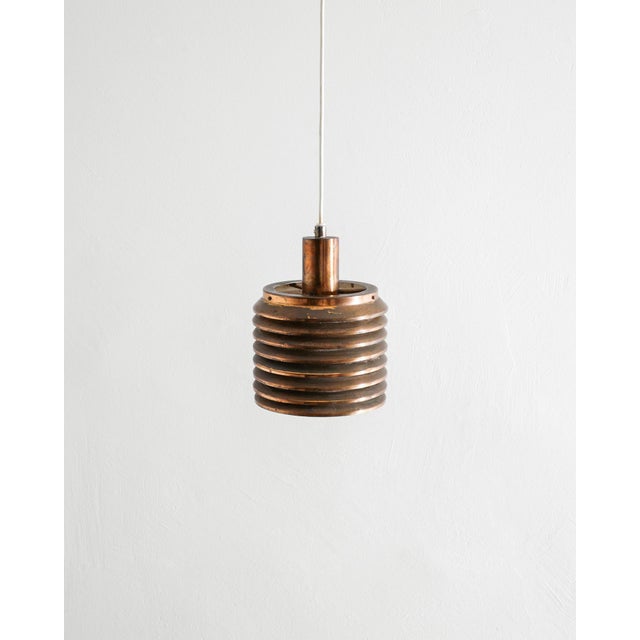 Mid-Century Swedish Copper Ceiling Pendant Lamp by Hans-Agne Jakobsson, 1950s For Sale - Image 3 of 7