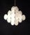 Vintage Handmade Square Iridescent Alabaster Murano Glass Discs Chandelier, 1981 For Sale - Image 10 of 10