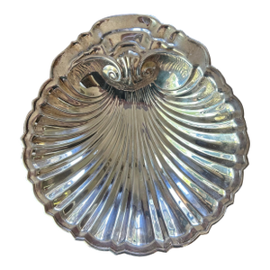 Vintage Silver-Plate Scallop Shell Dish