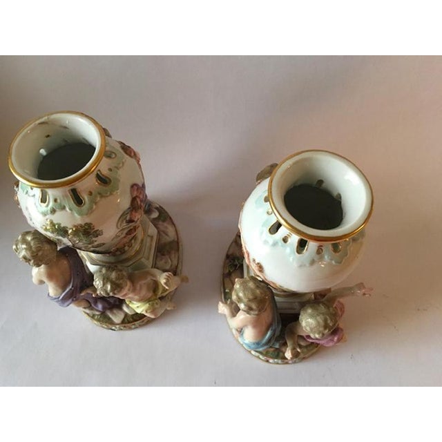 Porcelain Vases from Meissen, Europe, 1850s, Set of 2 For Sale - Image 9 of 18