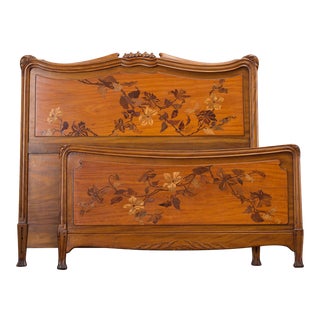 French Art Nouveau Double Bed For Sale