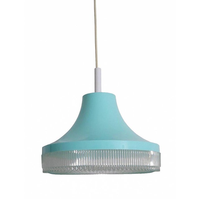 1970s Mid-Century Modern Blue Pendant Lamp, Germany, 1970s For Sale - Image 5 of 5