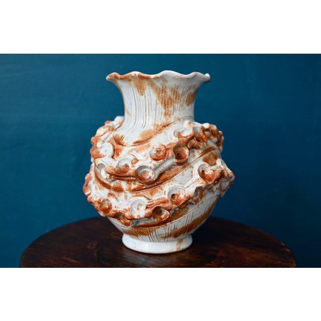 Brutalist Studio Vase in Glazed Ceramic, Italy, 1960s For Sale - Image 12 of 12
