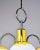 Mid-Century Modern Mid Century Italian Chrome and Yellow Four Light Fixture For Sale - Image 3 of 9