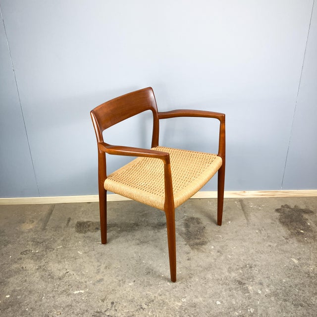 Danish Armchair in Teak and Paper Cord by Niels Otto Møller for J.L. Møllers, 1960s For Sale - Image 13 of 13