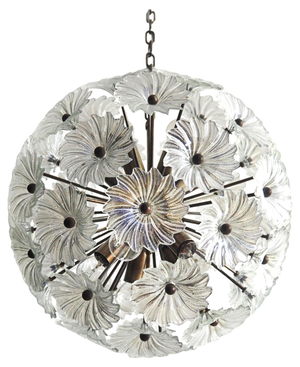 Vintage Sputnik Italian Crystal Chandelier, 1980