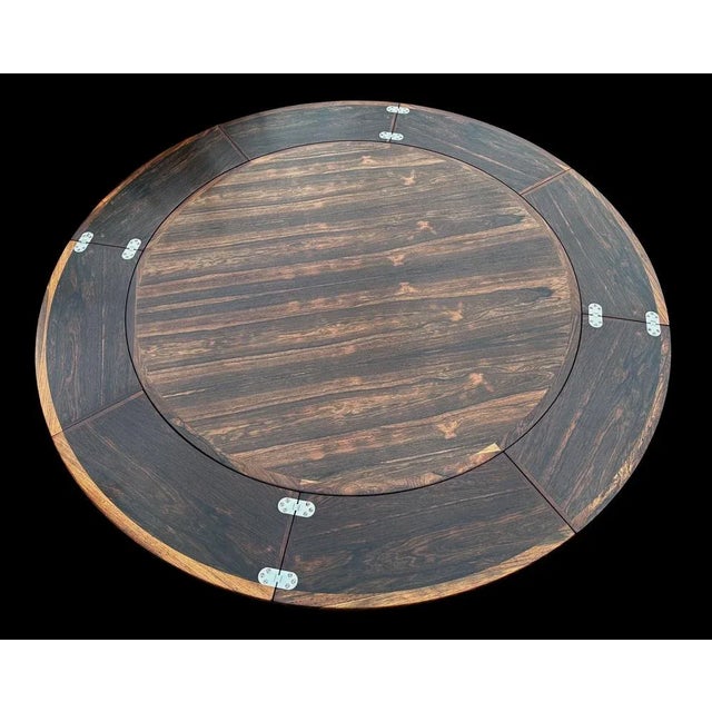 Santos Rosewood Flip Flap or Lotus Dining Table from Dyrlund, 1960s For Sale - Image 3 of 10
