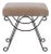Panoplie Iron Loop Stool, Brown Mohair For Sale
