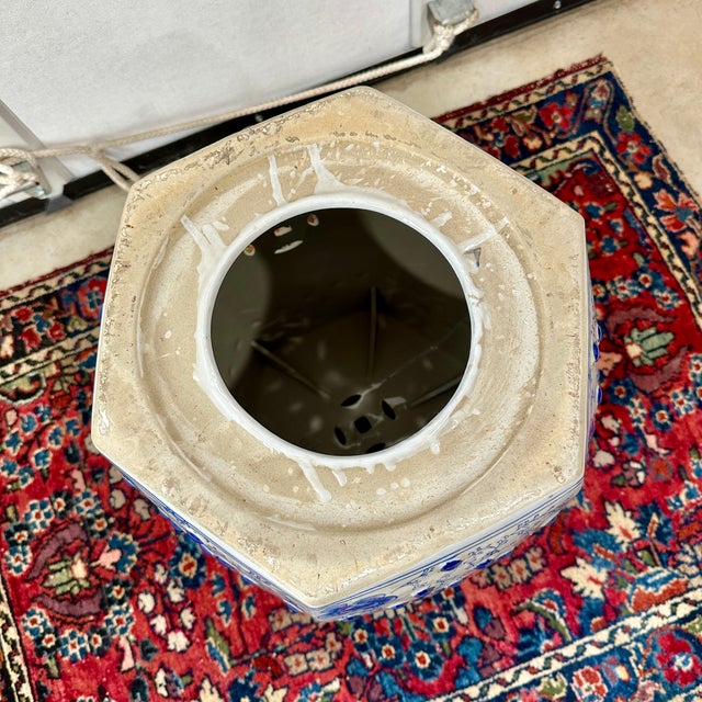 Chinese Blue White Porcelain Garden Stool For Sale - Image 4 of 4