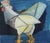 The french rooster', gouache on art paper, by raymond debiève (circa 1960s). A mid-century modern depiction of the french...