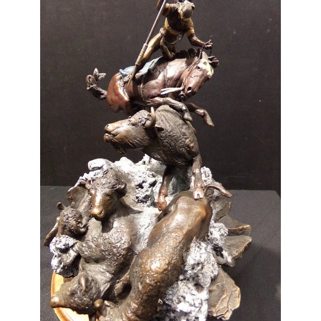 Metal Don Hunt Survival of the Fittest Horse Limited Edition Bronze Sculpture H.Signed For Sale - Image 7 of 11