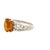 3.67 Carat Orange Sapphire Diamond Platinum Ring, Size 7 For Sale In Los Angeles - Image 6 of 6