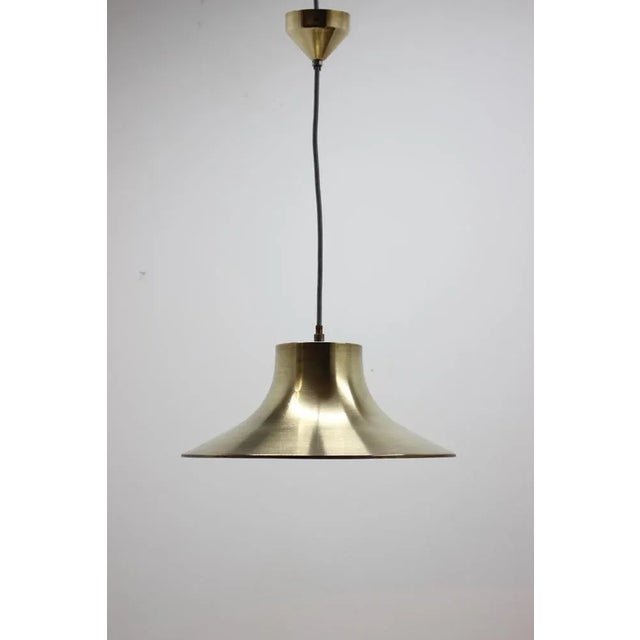 Mid-Century Pendant in Brass by Napako, 1970s For Sale - Image 4 of 8