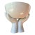 Monumental Vintage Italian White Ceramic Hands Bowl Sculpture, Made in Italy For Sale