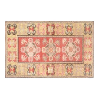 Vintage Turkish Anatolian Hand Knotted Wool Rug, 2'6x4 For Sale