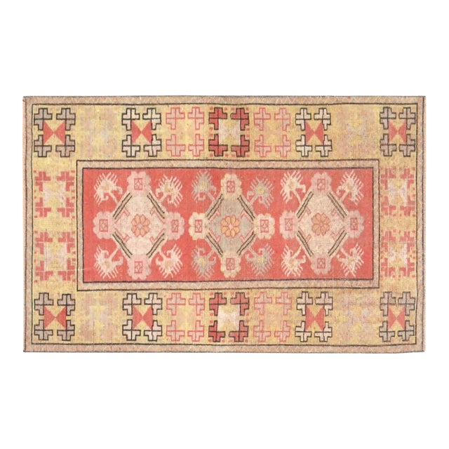 Vintage Turkish Anatolian Hand Knotted Wool Rug, 2'6x4 For Sale