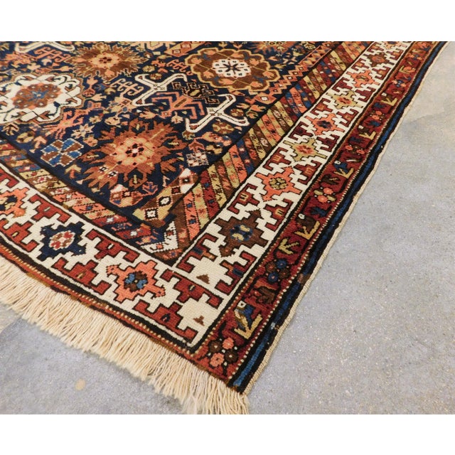 1900 Antique Caucasian Gallery Rug For Sale - Image 10 of 13