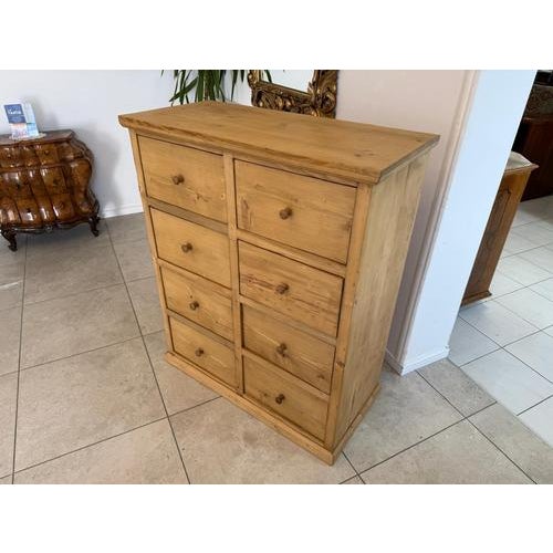 Rustic Shop Chest in Softwood For Sale - Image 4 of 11