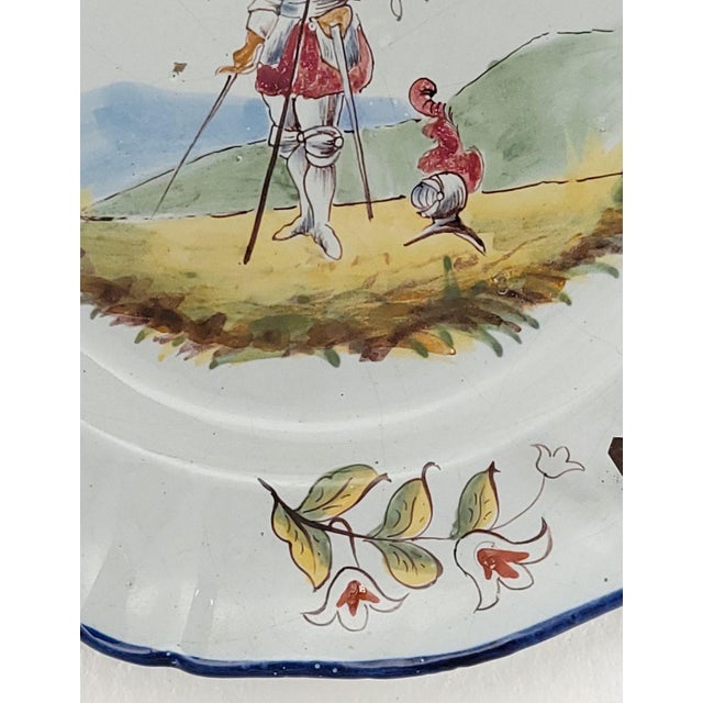 Ceramic Faïence Plate With Joan of Arc, France, 19th Century For Sale - Image 7 of 10