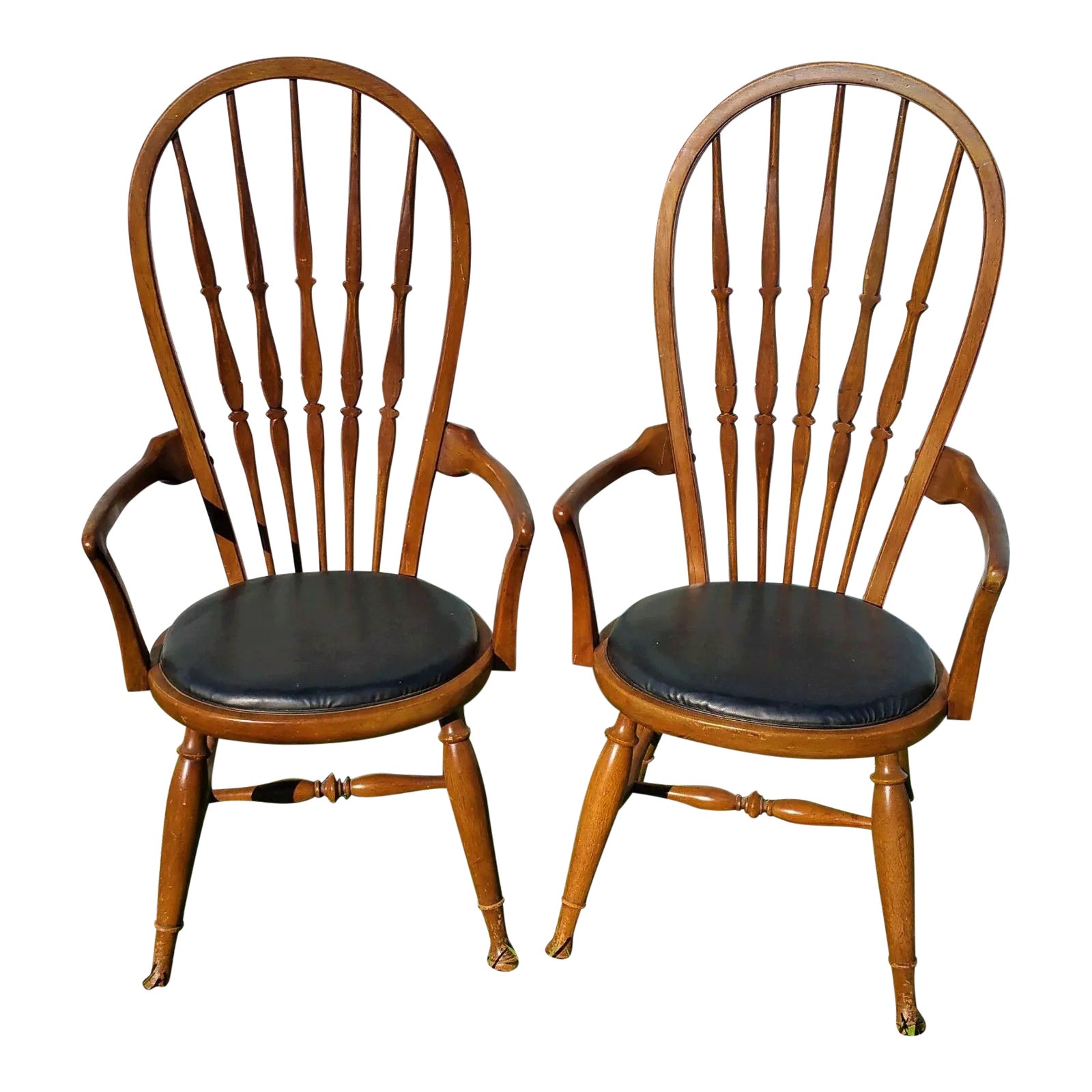 Mid-Century 1954 Thomasville Bentwood Windsor Dining Armchairs - A